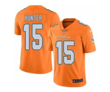 Men's Nike Miami Dolphins #15 Justin Hunter Limited Orange Rush NFL Jersey