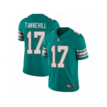 Men's Nike Miami Dolphins #17 Ryan Tannehill Vapor Untouchable Limited Aqua Green Alternate NFL Jersey