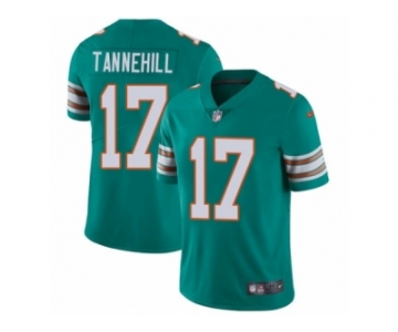 Men's Nike Miami Dolphins #17 Ryan Tannehill Vapor Untouchable Limited Aqua Green Alternate NFL Jersey