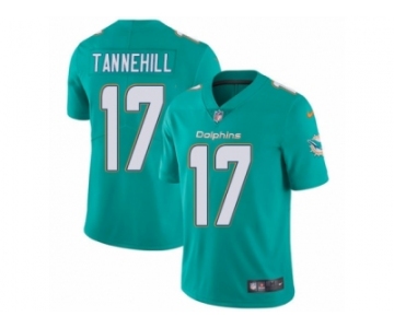 Men's Nike Miami Dolphins #17 Ryan Tannehill Vapor Untouchable Limited Aqua Green Team Color NFL Jersey