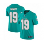 Men's Nike Miami Dolphins #19 Jakeem Grant Aqua Green Team Color Vapor Untouchable Limited Player NFL Jersey