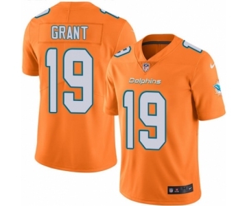 Men's Nike Miami Dolphins #19 Jakeem Grant Limited Orange Rush Vapor Untouchable NFL Jersey