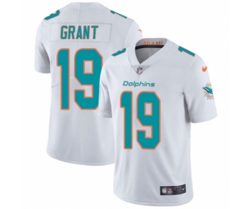 Men's Nike Miami Dolphins #19 Jakeem Grant White Vapor Untouchable Limited Player NFL Jersey