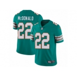 Men's Nike Miami Dolphins #22 T.J. McDonald Vapor Untouchable Limited Aqua Green Alternate NFL Jersey