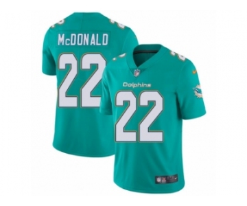 Men's Nike Miami Dolphins #22 T.J. McDonald Vapor Untouchable Limited Aqua Green Team Color NFL Jersey