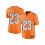 Men's Nike Miami Dolphins #23 Jay Ajayi Elite Orange Rush NFL Jersey