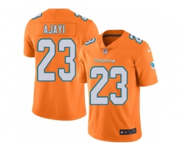 Men's Nike Miami Dolphins #23 Jay Ajayi Elite Orange Rush NFL Jersey