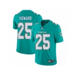 Men's Nike Miami Dolphins #25 Xavien Howard Vapor Untouchable Limited Aqua Green Team Color NFL Jersey