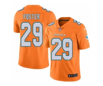 Men's Nike Miami Dolphins #29 Arian Foster Limited Orange Rush NFL Jersey