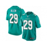 Men's Nike Miami Dolphins #29 Nate Allen Limited Aqua Green Team Color NFL Jersey