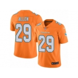 Men's Nike Miami Dolphins #29 Nate Allen Limited Orange Rush NFL Jersey