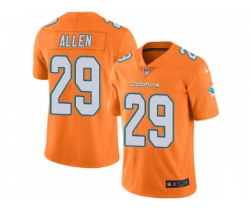 Men's Nike Miami Dolphins #29 Nate Allen Limited Orange Rush NFL Jersey