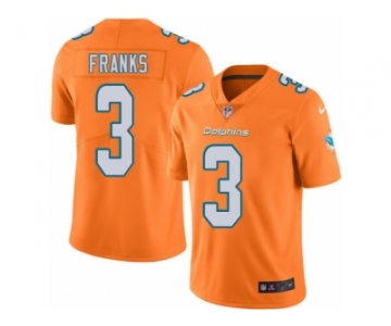 Men's Nike Miami Dolphins #3 Andrew Franks Limited Orange Rush NFL Jersey