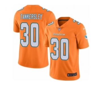 Men's Nike Miami Dolphins #30 Cordrea Tankersley Limited Orange Rush NFL Jersey