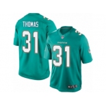 Men's Nike Miami Dolphins #31 Michael Thomas Limited Aqua Green Team Color NFL Jersey