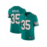 Men's Nike Miami Dolphins #35 Walt Aikens Vapor Untouchable Limited Aqua Green Alternate NFL Jersey