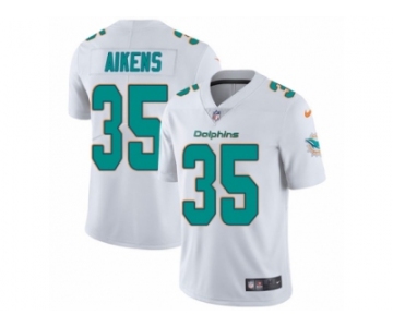 Men's Nike Miami Dolphins #35 Walt Aikens Vapor Untouchable Limited White NFL Jersey