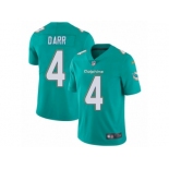 Men's Nike Miami Dolphins #4 Matt Darr Vapor Untouchable Limited Aqua Green Team Color NFL Jersey