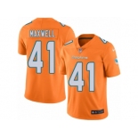 Men's Nike Miami Dolphins #41 Byron Maxwell Limited Orange Rush NFL Jersey