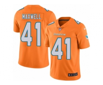 Men's Nike Miami Dolphins #41 Byron Maxwell Limited Orange Rush NFL Jersey