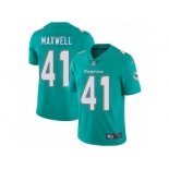 Men's Nike Miami Dolphins #41 Byron Maxwell Vapor Untouchable Limited Aqua Green Team Color NFL Jersey