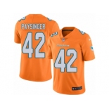 Men's Nike Miami Dolphins #42 Spencer Paysinger Limited Orange Rush NFL Jersey