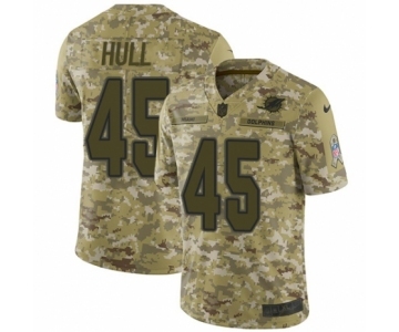 Men's Nike Miami Dolphins #45 Mike Hull Limited Camo 2018 Salute to Service NFL Jersey