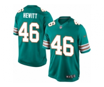 Men's Nike Miami Dolphins #46 Neville Hewitt Limited Aqua Green Alternate NFL Jersey