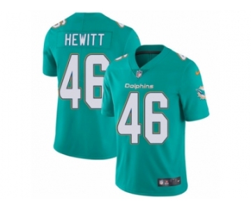 Men's Nike Miami Dolphins #46 Neville Hewitt Vapor Untouchable Limited Aqua Green Team Color NFL Jersey