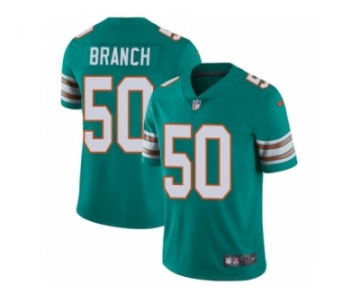 Men's Nike Miami Dolphins #50 Andre Branch Vapor Untouchable Limited Aqua Green Alternate NFL Jersey