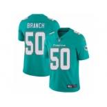 Men's Nike Miami Dolphins #50 Andre Branch Vapor Untouchable Limited Aqua Green Team Color NFL Jersey