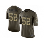 Men's Nike Miami Dolphins #52 Raekwon McMillan Limited Green Salute to Service NFL Jersey