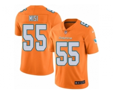 Men's Nike Miami Dolphins #55 Koa Misi Limited Orange Rush NFL Jersey