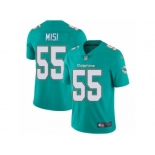 Men's Nike Miami Dolphins #55 Koa Misi Vapor Untouchable Limited Aqua Green Team Color NFL Jersey