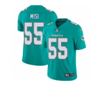 Men's Nike Miami Dolphins #55 Koa Misi Vapor Untouchable Limited Aqua Green Team Color NFL Jersey