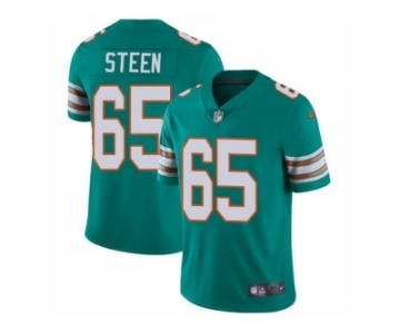 Men's Nike Miami Dolphins #65 Anthony Steen Vapor Untouchable Limited Aqua Green Alternate NFL Jersey