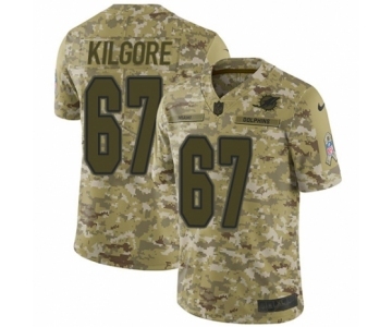 Men's Nike Miami Dolphins #67 Daniel Kilgore Limited Camo 2018 Salute to Service NFL Jersey