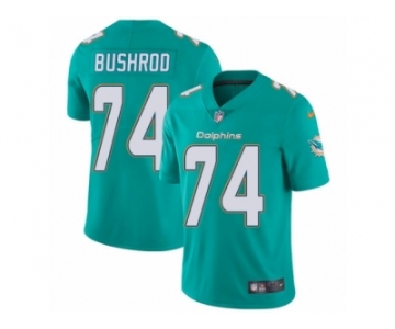 Men's Nike Miami Dolphins #74 Jermon Bushrod Vapor Untouchable Limited Aqua Green Team Color NFL Jersey