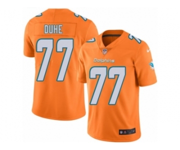 Men's Nike Miami Dolphins #77 Adam Joseph Duhe Limited Orange Rush NFL Jersey