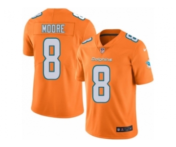 Men's Nike Miami Dolphins #8 Matt Moore Limited Orange Rush NFL Jersey