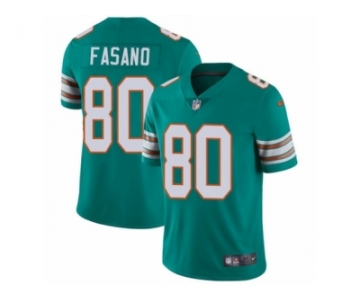 Men's Nike Miami Dolphins #80 Anthony Fasano Vapor Untouchable Limited Aqua Green Alternate NFL Jersey