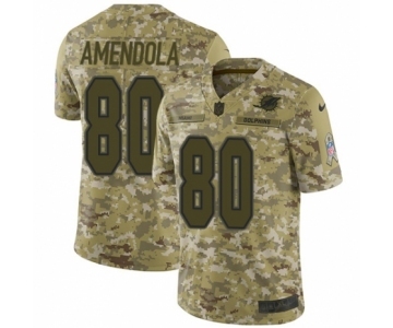 Men's Nike Miami Dolphins #80 Danny Amendola Limited Camo 2018 Salute to Service NFL Jersey