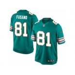 Men's Nike Miami Dolphins #81 Anthony Fasano Limited Aqua Green Alternate NFL Jersey