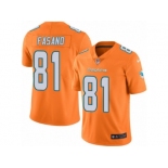 Men's Nike Miami Dolphins #81 Anthony Fasano Limited Orange Rush NFL Jersey