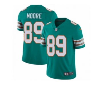 Men's Nike Miami Dolphins #89 Nat Moore Vapor Untouchable Limited Aqua Green Alternate NFL Jersey