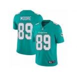 Men's Nike Miami Dolphins #89 Nat Moore Vapor Untouchable Limited Aqua Green Team Color NFL Jersey