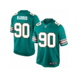 Men's Nike Miami Dolphins #90 Charles Harris Limited Aqua Green Alternate NFL Jersey