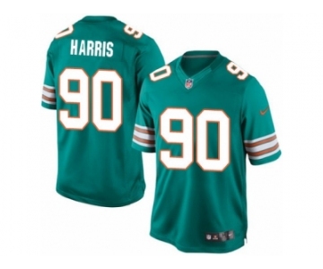 Men's Nike Miami Dolphins #90 Charles Harris Limited Aqua Green Alternate NFL Jersey