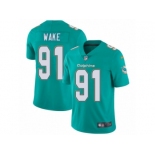 Men's Nike Miami Dolphins #91 Cameron Wake Vapor Untouchable Limited Aqua Green Team Color NFL Jersey