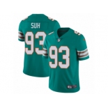 Men's Nike Miami Dolphins #93 Ndamukong Suh Vapor Untouchable Limited Aqua Green Alternate NFL Jersey